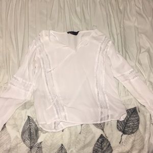 White sheer long sleeve